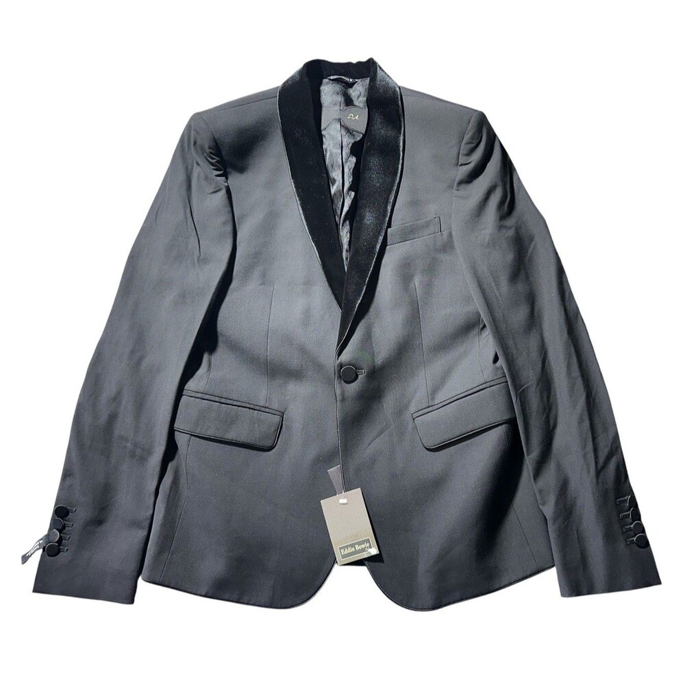 NEW Daniele Alessandrini Mens Tuxedo Blazer Jacket Black IT 46 US 36 NWT